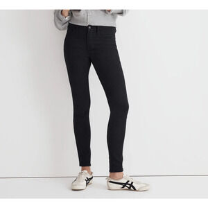 NWT Madewell 9" Mid Rise Roadtripper Skinny Ankle Black Denim Jeans US Womens 28